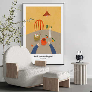 创意人物餐厅墙壁挂画简约现代客厅装饰画房间沙发背景墙单幅壁画