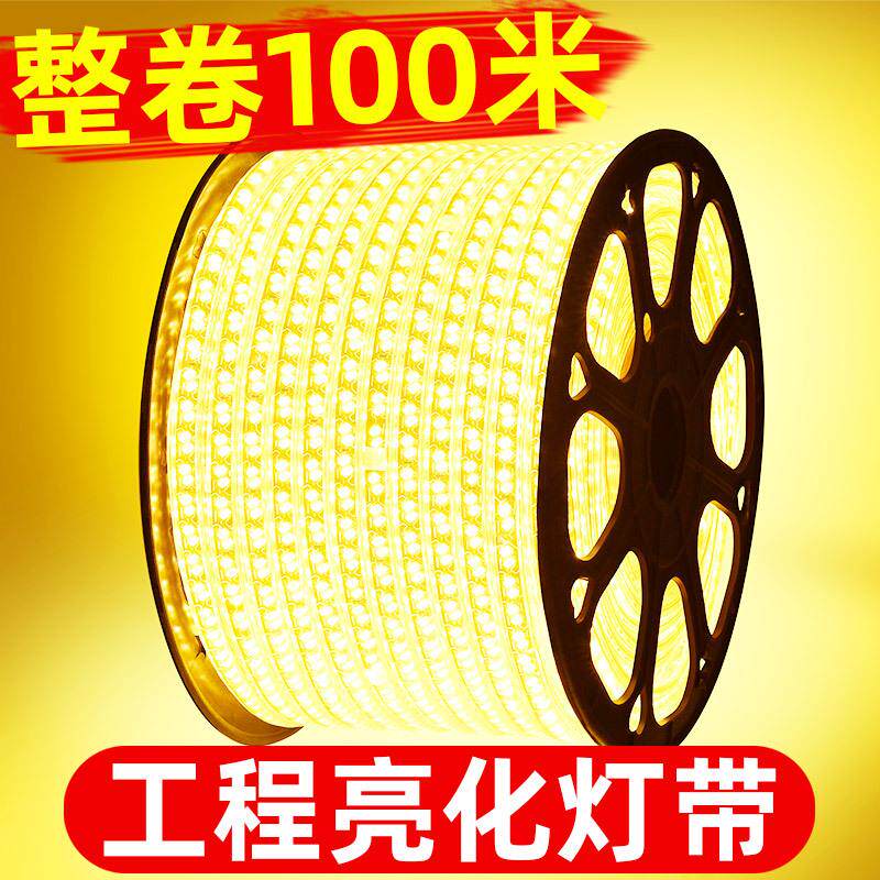 户外led防水灯带220v工程外墙低压24v超亮养殖工地照明塔吊灯带条图片