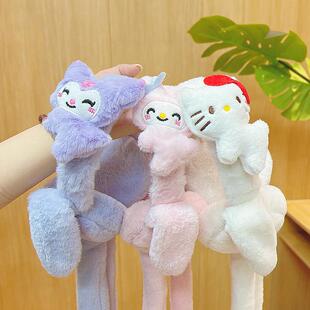 兔子耳朵会动气囊耳罩保暖冬季防寒防冻耳包女士耳暖学生护耳YA