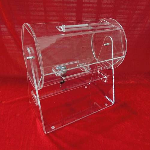 厂家直销有机玻璃透明摇奖箱亚克力旋转摇奖箱摇奖鼓抽奖箱