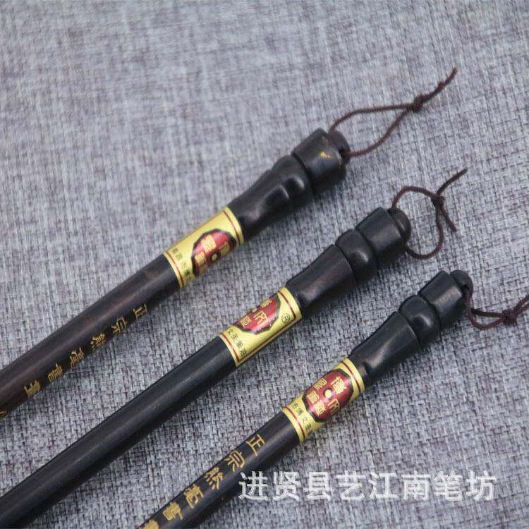 黑檀木熊毫书画 大字熊毫毛笔 斗笔抓笔 文房毛笔套装狼毫