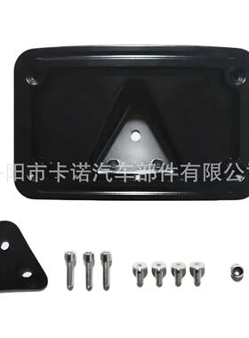 适用于哈雷HarleyDavidson三孔安装牌照黑色支架弧形牌照框盖