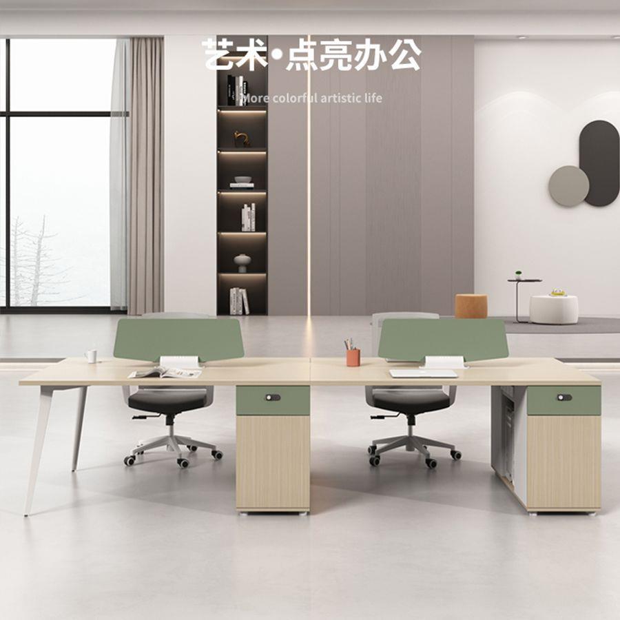 简约现公代职员办002工单人两人四人位屏风位员工卡位办公桌室家