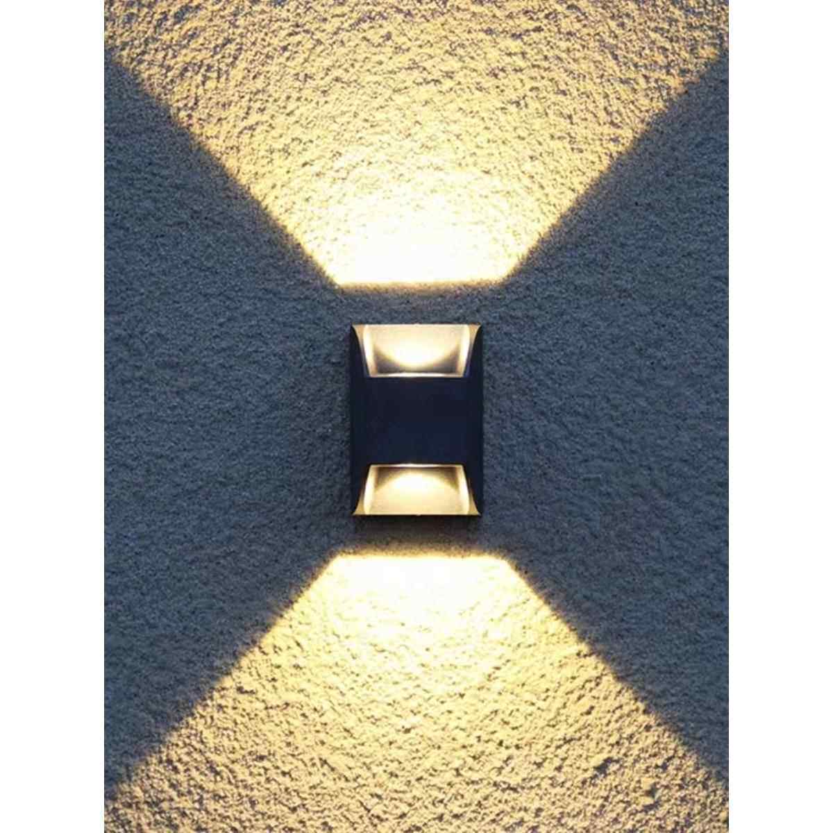 Led户外双头壁灯上下射灯户外简易防水庭院通道墙外墙清洗壁灯