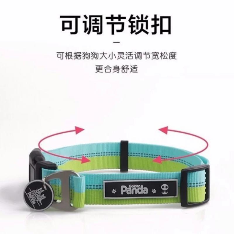 狗狗牵引绳脖圈中小型犬遛狗绳柯基金毛大狗遛狗绳狗链子宠物项圈
