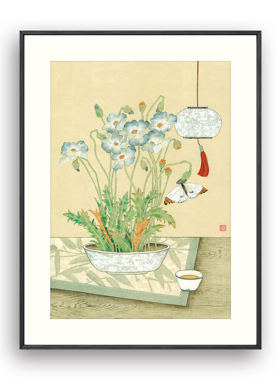 限量版画章君墨【花香淡淡】新中式餐厅卧室客厅现代挂画装饰画