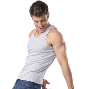 Gym Man clothes Singlet Vest深v背心男棉 Men stringer TankTop