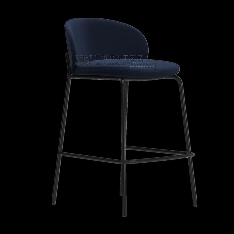 北欧轻奢吧椅家用吧台椅简约时尚酒吧椅吧凳靠背高脚凳网红吧台凳