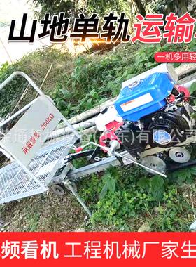 自运走式894单轨运输车大棚用载货爬地坡全农地形山果园茶园轨道