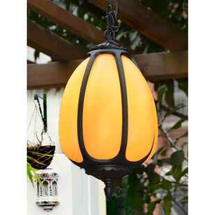 南瓜灯走廊防水灯笼阳光房大门别墅复古凉亭子新中式户外庭院吊灯