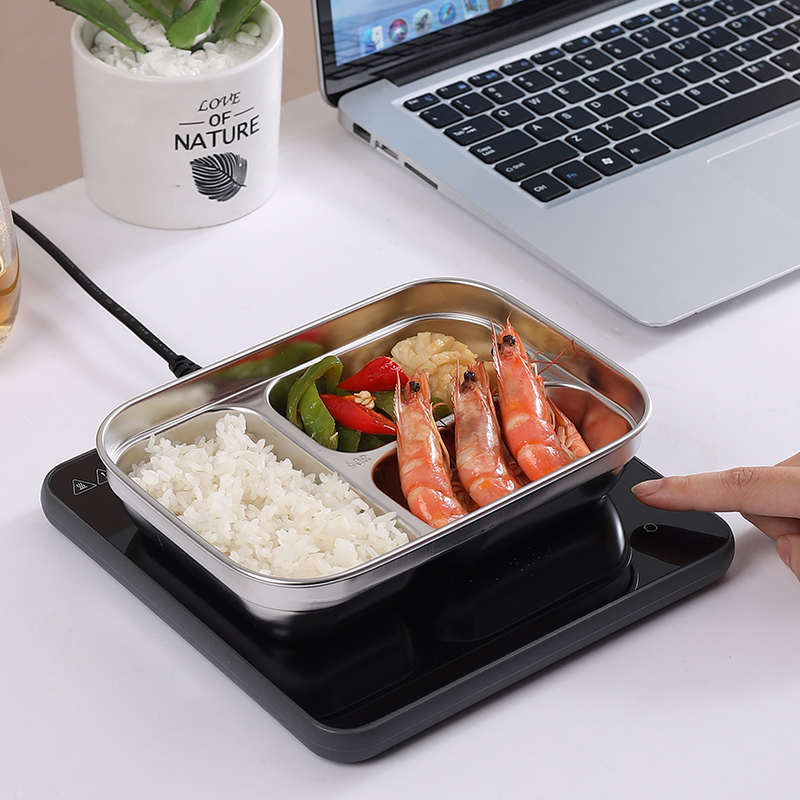 三挡调温热饭菜保温板办公室多功能加热饭盒早餐牛奶咖啡恒温杯垫