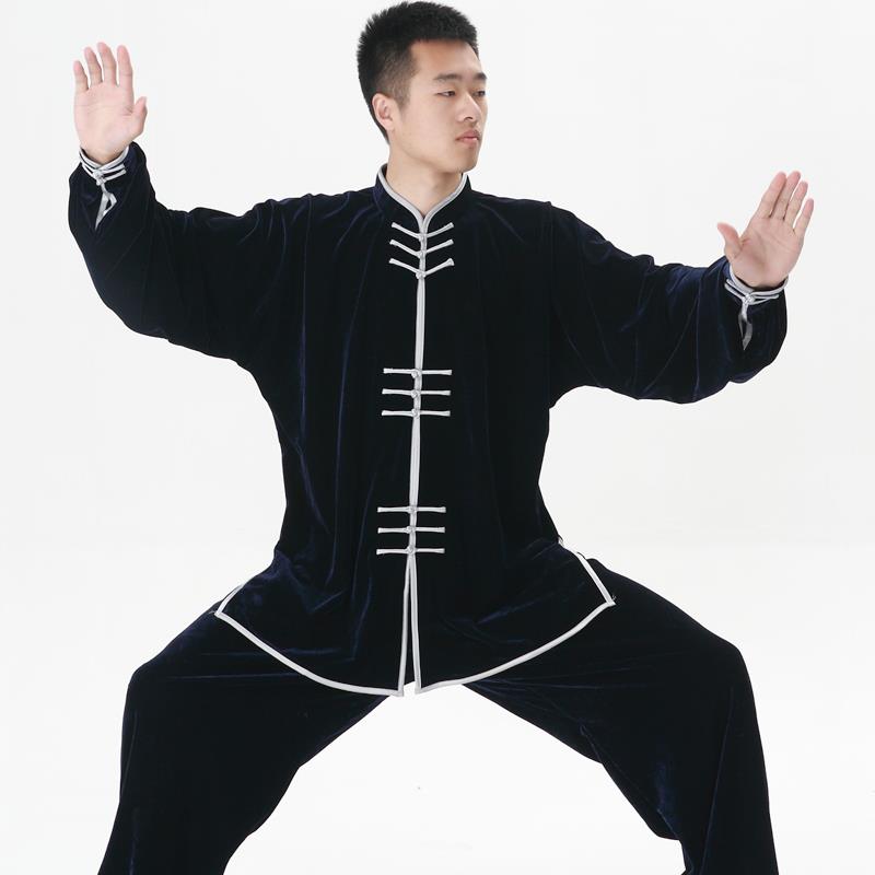 高档宏极太极服术新款秋冬练功服 金丝冬季女武练拳服装绒男练武