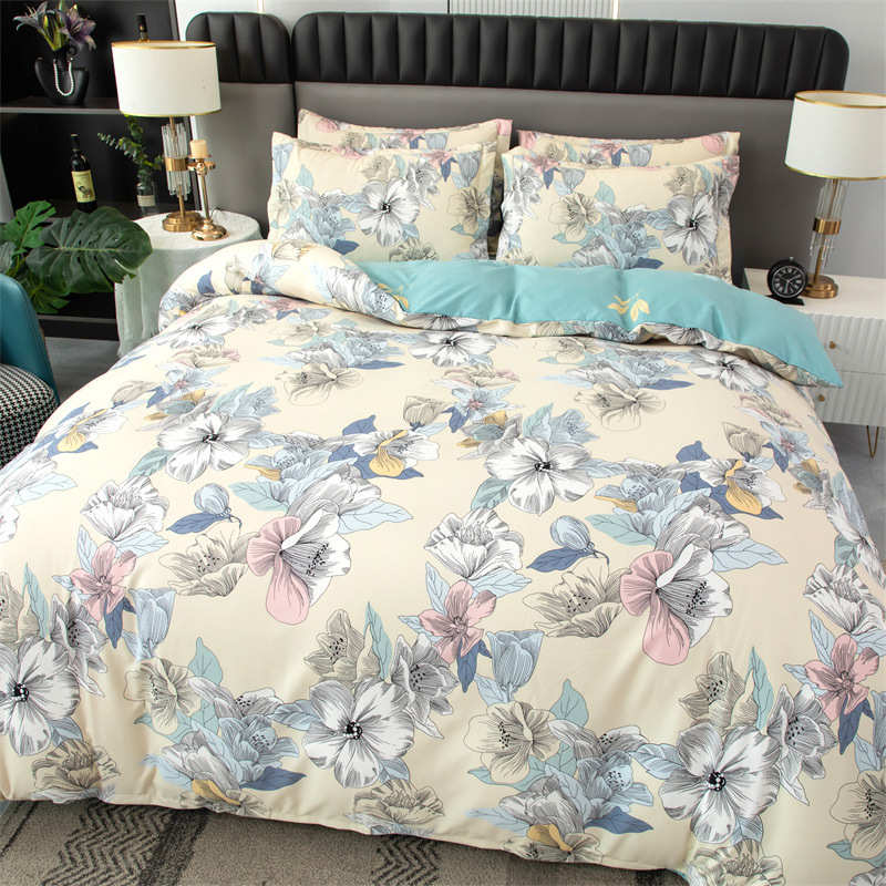 100亲肤加厚磨毛四件套床单被套单双人婚庆床上用品