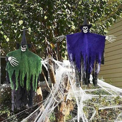 Hangable Skeleton Hangable Flying Witch Haunted House Props