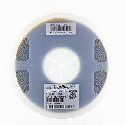 2512贴片电阻精度5%全系列阻值0R~1M 1R 100R 1K 3K3 4K7 10K 1M