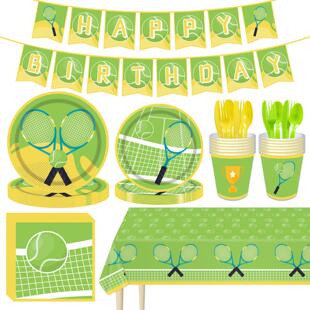 Tennis Theme Birthday Party Supplies网球主题生日派对装扮用品