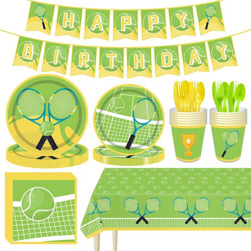 Tennis Theme Birthday Party Supplies网球主题生日派对装扮用品