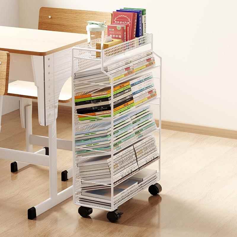 教室桌下书本带轮小移动推车纳收架置可物架桌旁落地XX840455多层