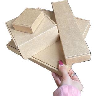 直销新款长方形宽度14CM高度7CM瓦楞牛皮纸盒子特硬三层中号包装