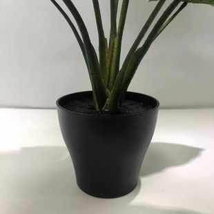 仿真绿色盆裁大叶片装饰绿植北欧客厅黑色白纹手感芋带盆单棵植物