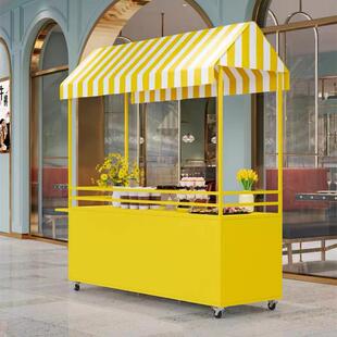 户外摆摊小推车夜市可移动地摊小吃车餐车商用花车集市摊位售货车