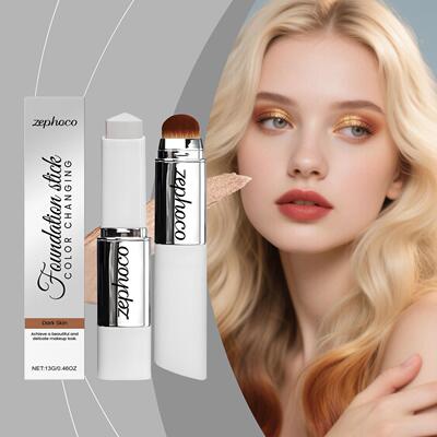 Zephoco Deep Skin Tone Concealing Color-Changing Foundation