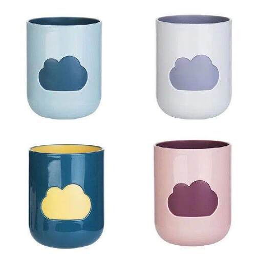 4 Colors Simple Cloud Wash Household Tooth Brushing Cup