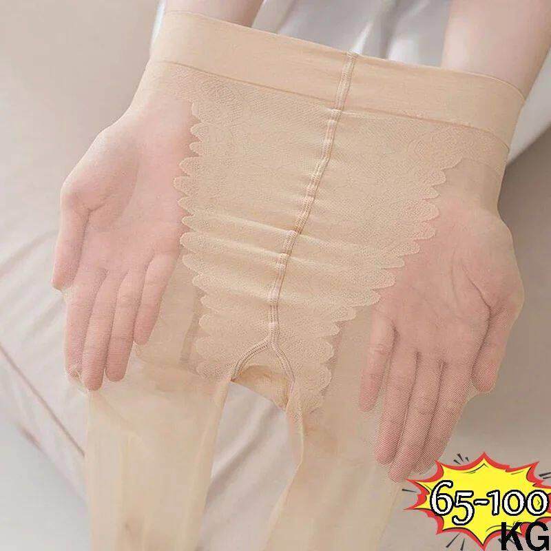 Plus Size Ultra-thin Stockings Women Lady Sexy Nylon Tights - 实物图