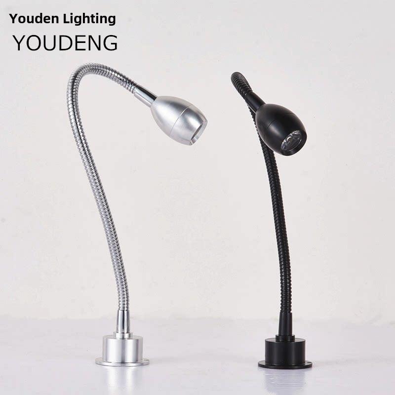 led明装软管柜台射灯弯管照画灯珠宝首饰展示1W3W小射灯背景墙灯