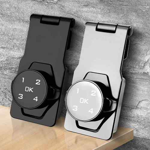 电子智能密码锁牌柜门锁防盗文件衣储物柜冰箱门推拉带锁密码锁扣