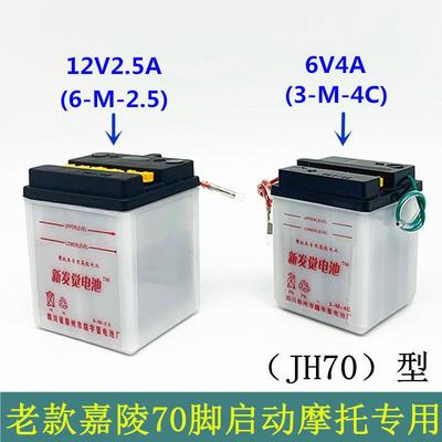 摩托车电池嘉陵70JH70复古电池6V4A电瓶12V2.5A蓄电池CY80 AX100