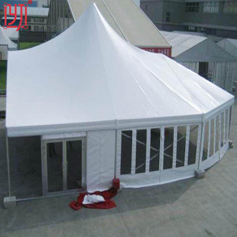 玻璃门篷房6x6户外异形铝框帐篷混合户外帐篷婚礼婚庆活动篷房