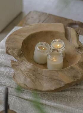 侘寂风设计师创意简约水果盘家居样板间民宿玄关装饰托盘零食盘