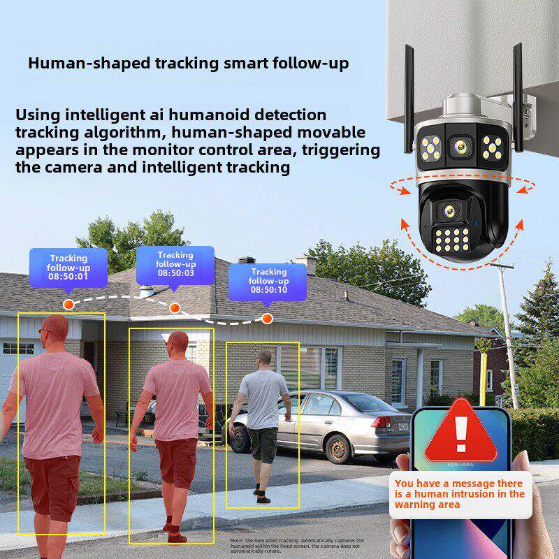 网线电源摄像头手机远程有线高清监视器家庭门户外球机摄影Poe