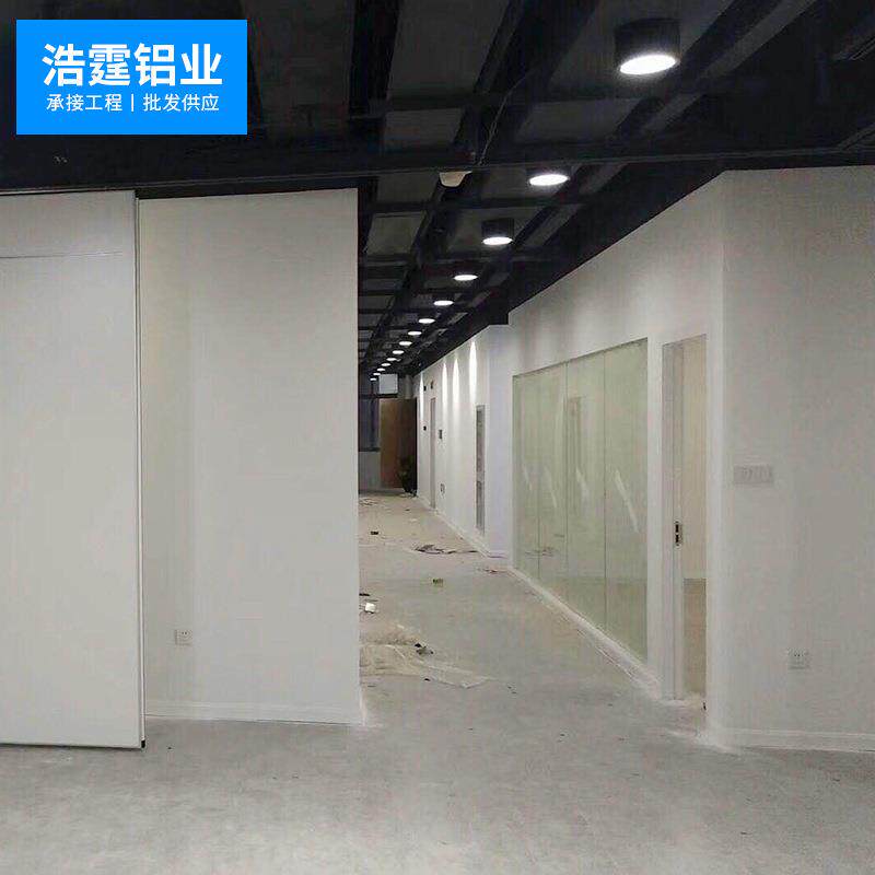 白色展厅活动会展厅可推拉移动折叠吊门隔断墙办公室隔音屏风间