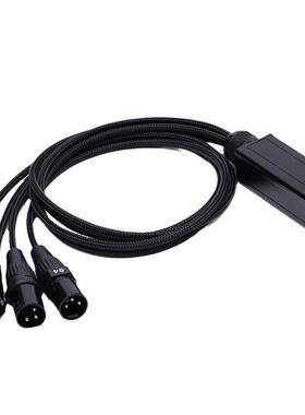 卡农头转网线连接线3P转RJ45 8P8C插头XLR卡侬头音频线信号转接线