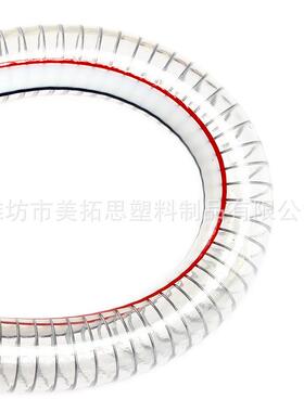 厂家内GS766径200大口径加厚透明8寸丝pvc钢增强软管耐负压