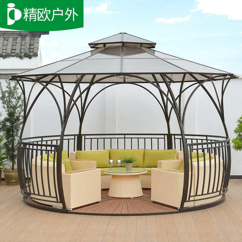 户外亭子庭院别墅铁艺凉亭遮阳篷室外帐篷天台花园移动房子遮阳棚,商业/办公家具,景观道具/景观摆件/景观装置,淘宝优惠券,粉丝福利购,淘宝优惠卷