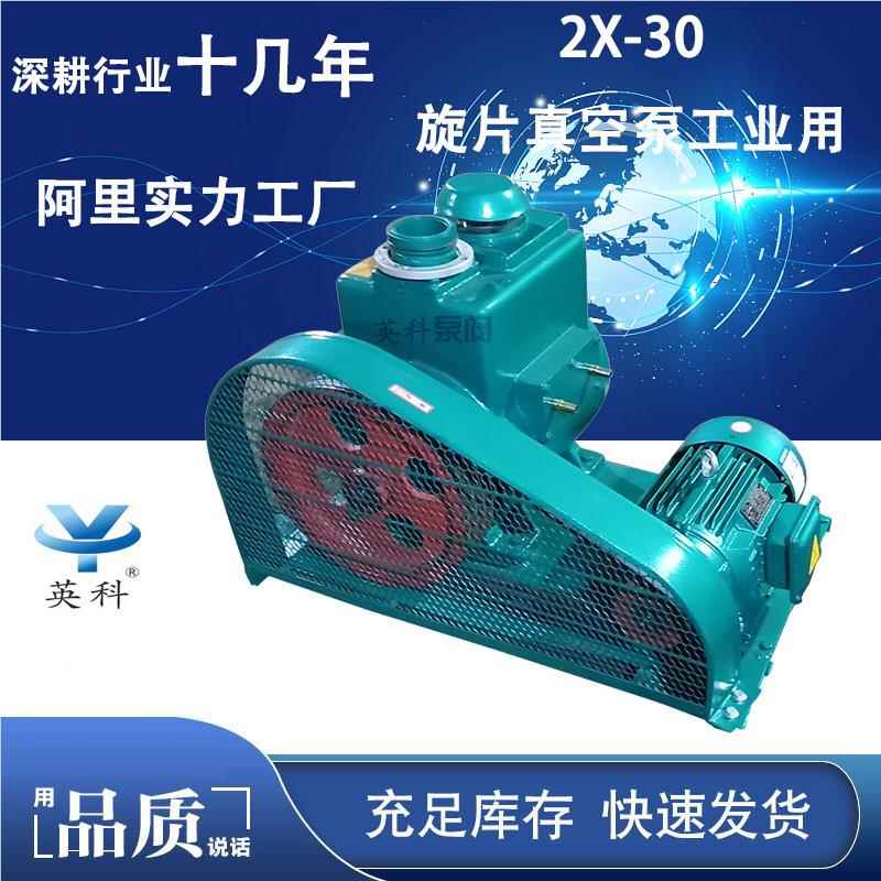 牌2-3A旋片真空双泵工业用x皮带轮级卧式铸铁硅4200胶树脂脱泡