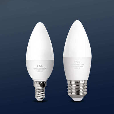 led蜡烛灯泡水晶尖泡e14小螺口球泡节能吊灯拉尾泡5W光源