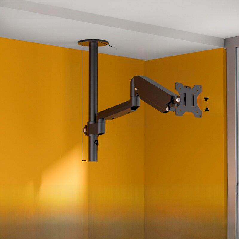 显示器支架吊顶式顶部打孔底座升降旋转拉伸气压臂适配AOC优派