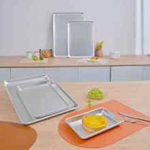 铝制烤盘方形加厚5x3m8002c商用烘3焙托盘烘工具铝焙制托盘