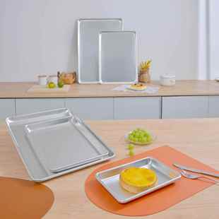 铝制烤盘方形加厚5x3m8002c商用烘3焙托盘烘工具铝焙制托盘
