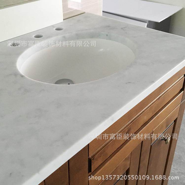 华而不露型家用商用浴室橱柜台面直销人造石大理石橱柜台面