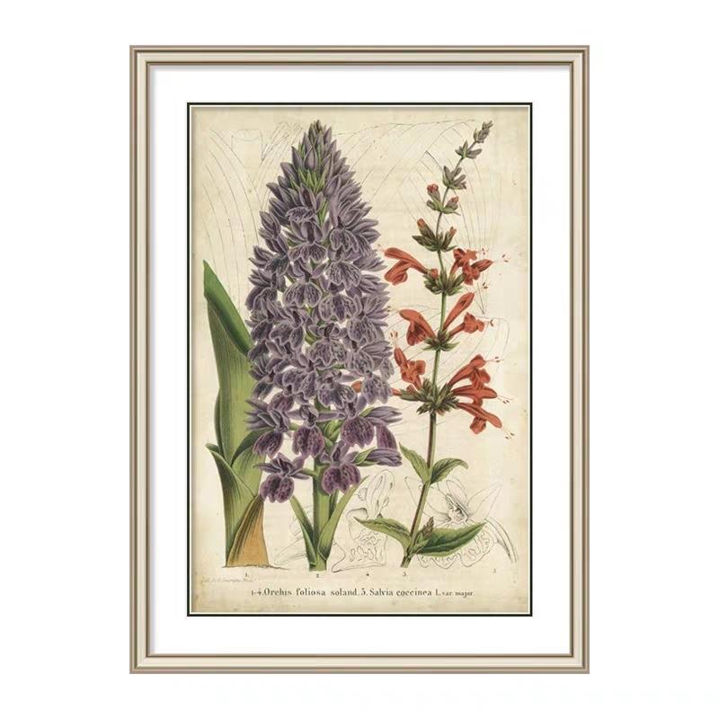 美式风卧室床头植物花卉装饰画客厅玄关餐厅挂画法式壁画缤纷夏日