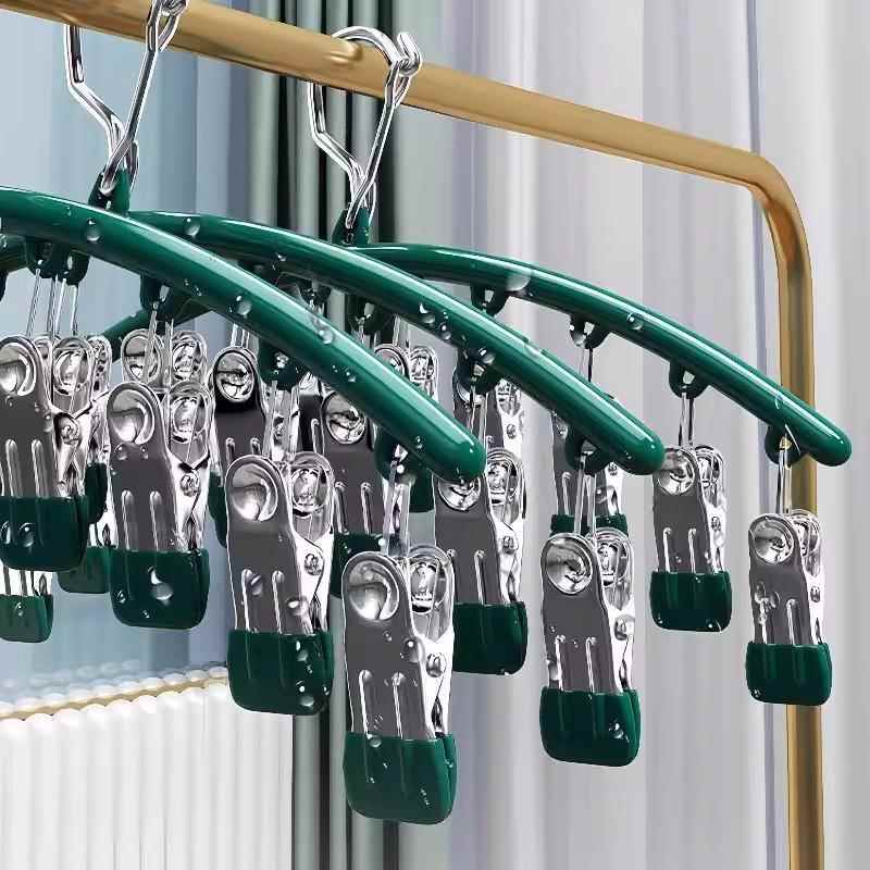 不锈钢袜夹多夹子衣架无痕晾袜子家用架晾晒多功能晾衣神器封口夹