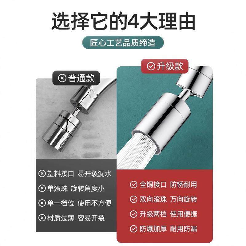 家用水龙头可厨旋转向出水嘴起泡器万过B69滤接头防水溅神器房延