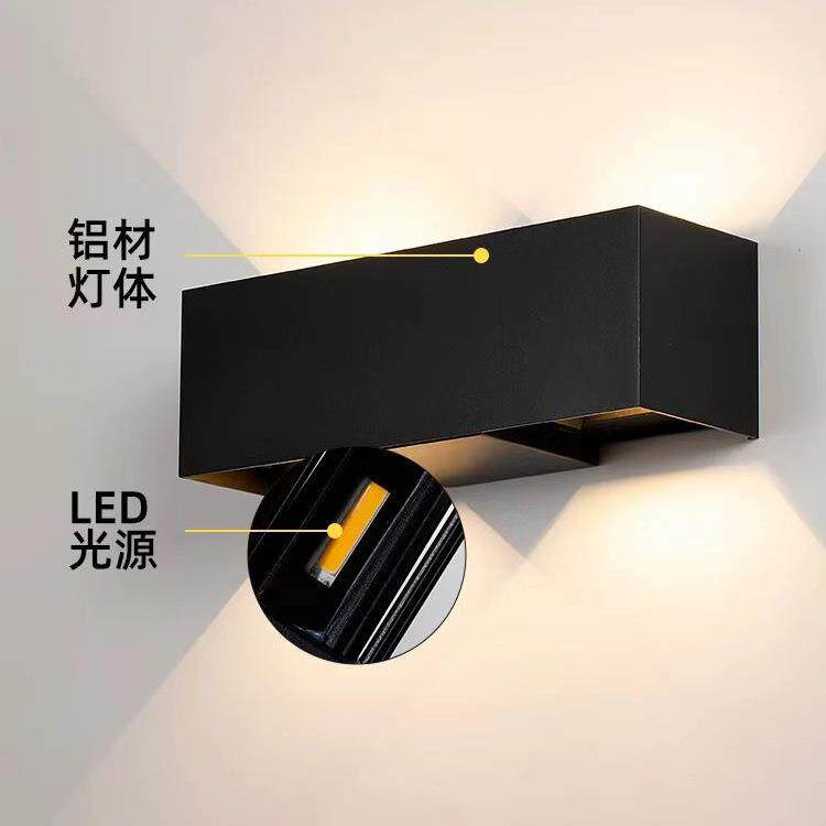 新品热销led户外壁灯双头酒店走廊床头灯庭院别墅装饰防水洗墙灯