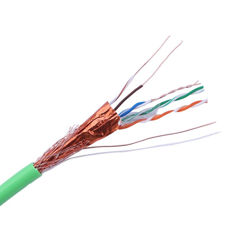 IQQG50S0绿色厂家超五类网线F双屏蔽P5E双绞线POE足300m