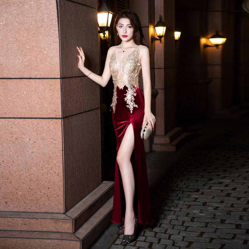 夜店装晚礼服2025新款性感长裙显瘦佳丽桑拿技师夜总会洋装